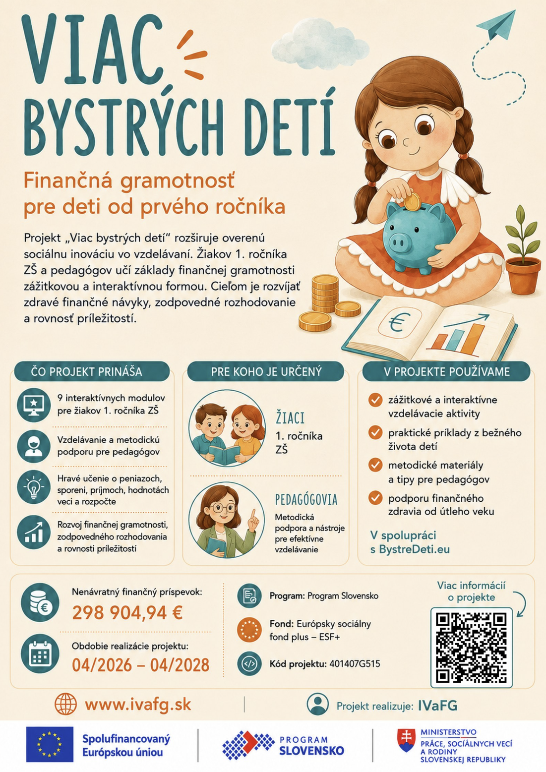 Plagát projektu Viac bystrých detí